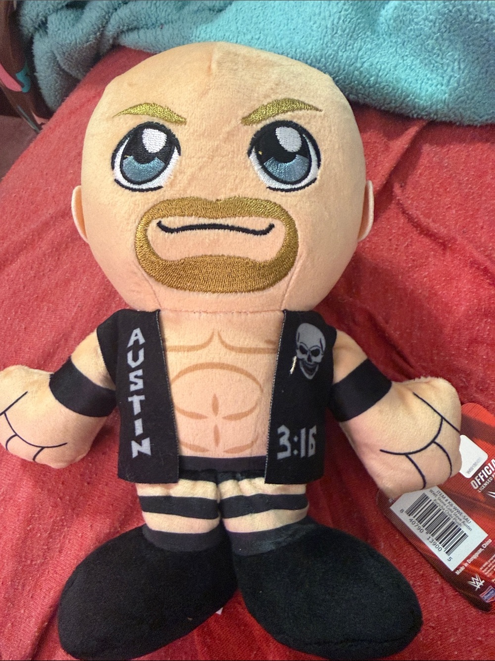 WWE Plush Austin 3:16 Figure - Tan & Black with Blue Eyes